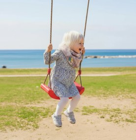 Huśtawka ogrodowa dla dzieci plastikowa Zoya czerwona 100 kg