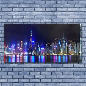 Duży obraz na płótnie Światła Nocnej Metropolii