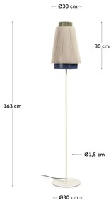 Lampa stojąca z tekstylnym kloszem (wys. 163 cm) Yuvia – Kave Home