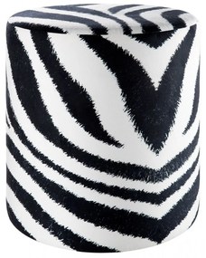 Pufa biało-czarna ZEBRA