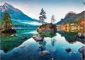 Obraz na szkle - Jezioro Hintersee, Alpy Bawarskie, Austria (70x50 cm)
