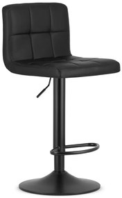 Czarny hoker barowy z siedziskiem z ekoskóry Z8-M82