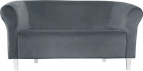 Sofa Milo tkanina Welur wygodna sofa tapicerowana do salonu i poczekalni : Kolor nogi - Biała, Kolor tkaniny - VELVET - BL14, Typ tkaniny - Velvet, Wysokość nogi - 15 cm