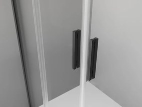 Mexen Exo drzwi prysznicowe podwójne rozsuwane 130 cm, transparent, czarne - 8152-130-000-70-00