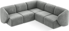 Szary narożnik z tkaniny szenilowej Lani – Makamii