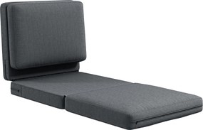 HOMCOM Składany Fotel Podłogowy z Poduszkami, Wandelbar Sofa Podłogowa, do Salonu, Pokoju Gościnnego, Biura, 75 x 268 x 18 cm, Ciemnoszary