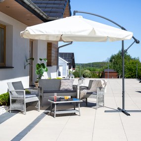 Parasol ogrodowy z podstawą 3 m ecru PATIO