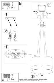 Żyrandol OTTO 60 czarny SOLLUX  LIGHTING