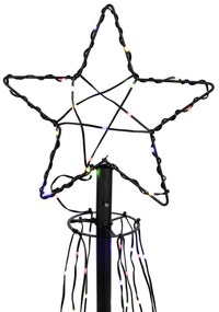 Zewnetrzna Świąteczna lampa podłogowa czarna choinka 150 cm z LED RGB z timerem IP44 - Ugoku Oswietlenie zewnetrzne