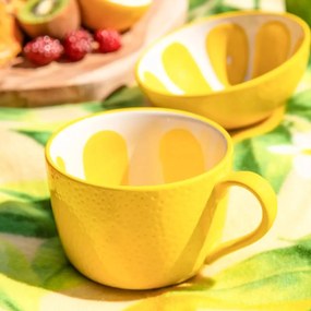 Altom Zestaw ceramicznych kubków jumbo Tropicanacytryna 470 ml, 2 szt.