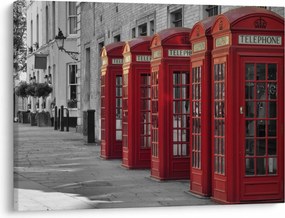 Obraz - Budki telefoniczne w Londynie (70x50 cm)