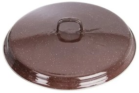 Orion Pokrywka emaliowana BROWN Lem, 33 cm, śred. 33 cm