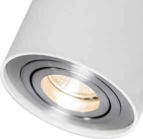 Inteligentny reflektor natynkowy biały i stalowy z możliwością przechylania, z WiFi GU10 - Rondoo up