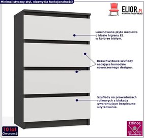 Nowoczesna komoda z szufladami antracyt G9-G17