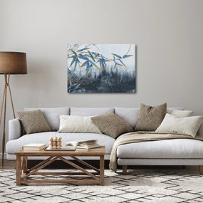 Obraz - Bambus na ścianie (70x50 cm)