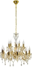 Złoty żyrandol świecznikowy - 5X Z007 N3-E38