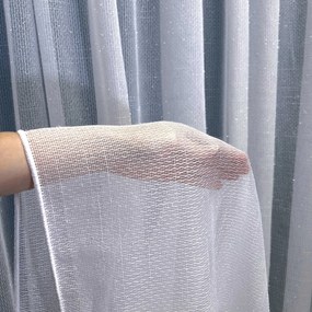 Firana gładka Mechatka połyskująca nić stylowa wys. 300 cm z ołowianką