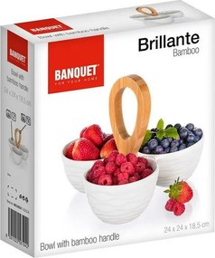 Banquet Miski dzielone BRILLANTEBamboo, 24 x 24 x 18,5 cm