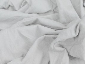 PrzytulneMieszkanie.pl Prześcieradło jersey z lycrą srebrne 90 x 200 cm