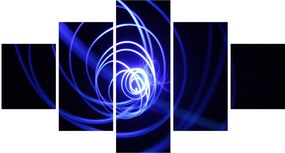 Obraz niebieskich spiral (125x70 cm)