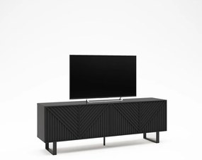 Czarna szafka pod TV 161x55x35 cm Peta – Marckeric