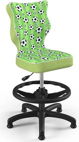 Krzesło dziecięce we wzory Petit Black z podnóżkiem rozmiar 3 (119-142 cm)