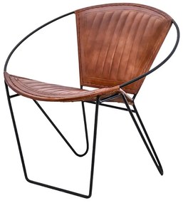 Designerski fotel PANCHO brązowy