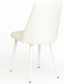 Zestaw 4 krzese ze skóry ekologicznej Vint