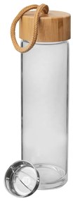 Szklana butelka na wodę z bambusową pokrywką Orion, 500 ml