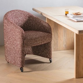 Tapicerowane krzesło biurowe w kolorze terakoty Cordo – WOOOD