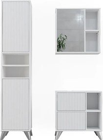 Zestaw mebli łazienkowych biały 60x30x62 leano