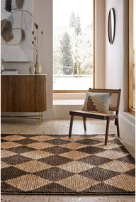 Brązowo-naturalny dywan z mieszanki juty tkany ręcznie 120x170 cm Effie Diamond – Flair Rugs