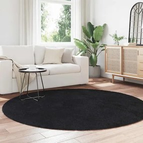Czarny okrągły dywan 200x200 W5-C87