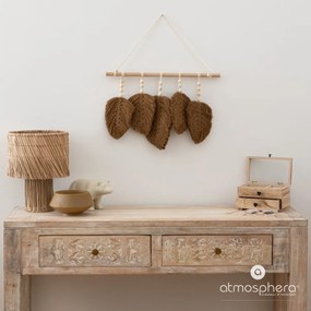 Lampa stołowa boho z trzciny YONI, 34 cm