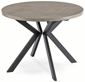 Stół Okrągły Rozkładany LUKAS 100-250 cm Beton Nowoczesny Loft