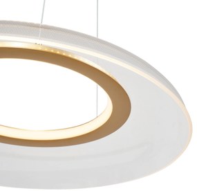 Designerska lampa wisząca złota i transparentna z 3-stopniową regulacją ściemniania - ScacrylicDesignerski Oswietlenie wewnetrzne