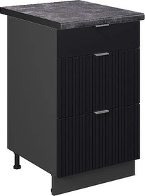 Szafka dolna do kuchni czarne paski 50x60x82 fame-line