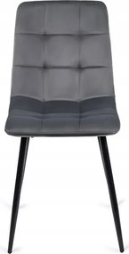 Zestaw Stół Kwadratowy Rozkładany MAX 80-160 cm Dąb Craft/Czarny i 6 Krzeseł PERU Szarych
