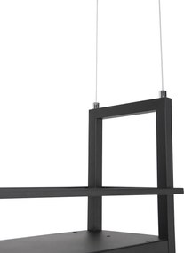 Industrialna lampa wisząca czarna z 4-punktowym stojakiem - Cage Rack