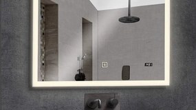 Aquamarin Lustro łazienkowe z oświetleniem LED, 80 x 60 cm