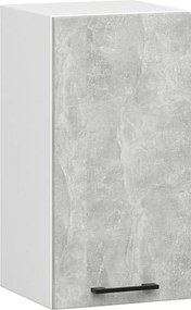 Szafka kuchenna AKORD W40 system OLIWIA Biała 40 cm 1 drzwi kolor Beton mat 2 półki 40x30x58 cm
