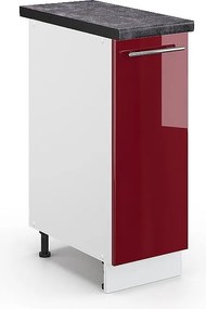 Szafka apteczna bordowa czerwień wysoki połysk 30x60x82 fame-line