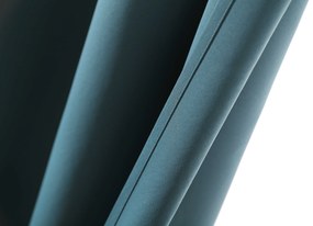 Turkusowa zasłona OXFORD 140x250 cm Zawieszanie: Taśma z wiązaniami