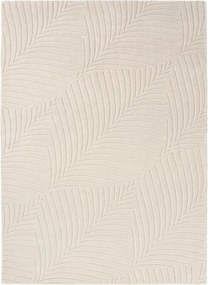 Nowoczesny kremowy dywan z wełny Folia