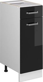 Front kuchenny czarny wysoki połysk 29.6x1.6x70.8 r-line