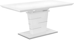 Rozkładany stół do jadalni AMELLE - 6 do 8 osób - MDF lakierowane na biało