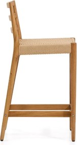 Hoker z litego drewna dębowego w naturalnym kolorze (wysokość siedziska 65 cm) Analy – Kave Home