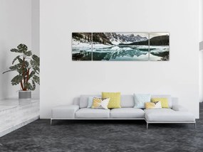 Obraz - jezioro zimą (170x50 cm)