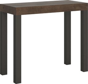 Konsola rozkładana 90x40/196 cm Everyday Small Orzech rama w kolorze Antracytu