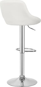 MIADOMODO Stołek barowy 2 szt, bez podłokietnika, biały